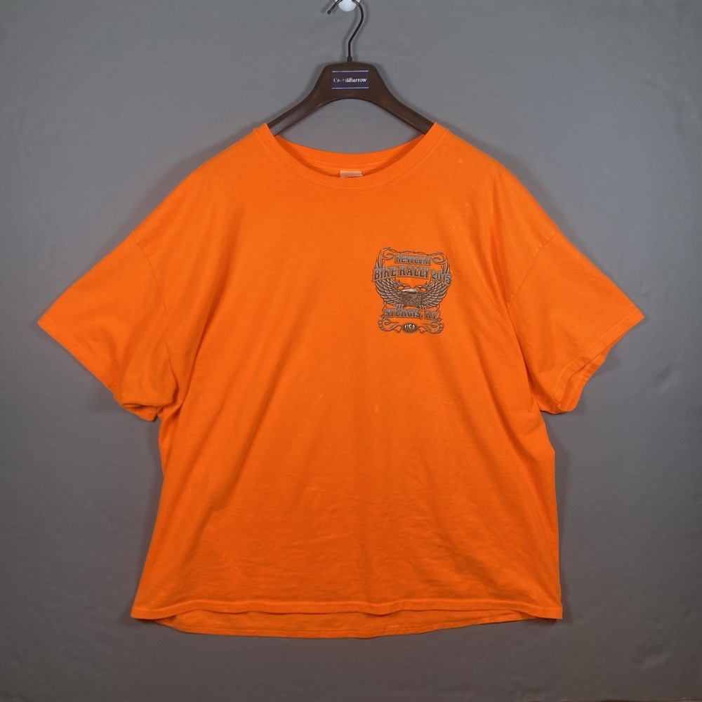 Kentucky Bike Rally 2015 T-Shirt Sturgis KY Eagle Live To Ride Orange Gildan 3XL